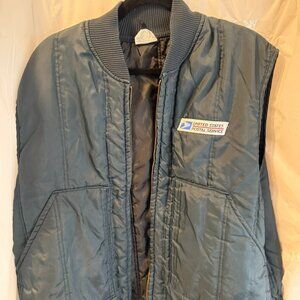 United States Postal Service USPS Insulated Work Vest Blue Uniform